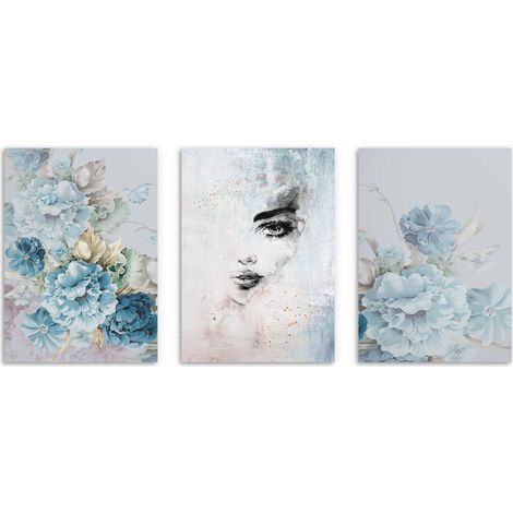 Trois affiches murales, décorations de chambre, images de fleurs 30x40 (1/5)