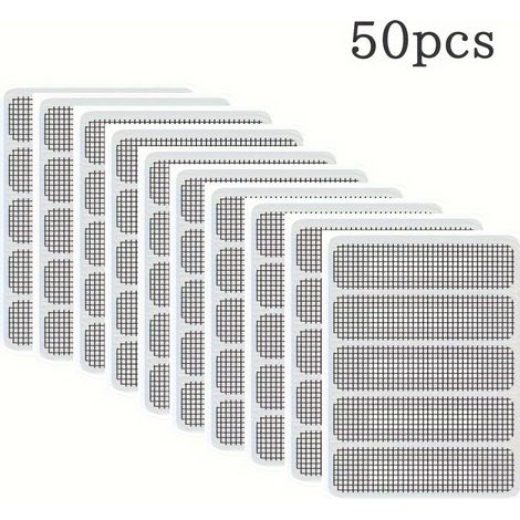 Lot de 50 patchs anti-moustiques pour trous d'évacuation, moustiquaires de fenêtre, rustines de réparation, patch pour drains (1/5)