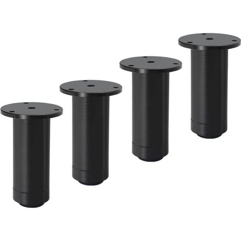 4 Pièces 80mm Pieds de Meubles Réglables, Pieds D'armoire, Jambes de Canapé, Pieds de Support pour Meubles, Armoires, Étagères de Support pour Armoires de Rangement (Hauteur Réglable 0 (1/5)