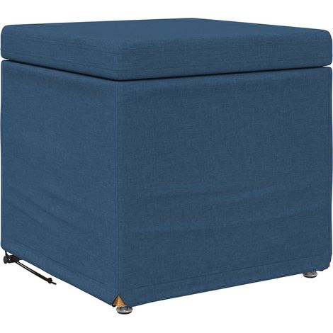 Pouf Blu 41 x 41 x 40 cm Tessuto e Legno Ingegnerizzato vidaXL (1/5)