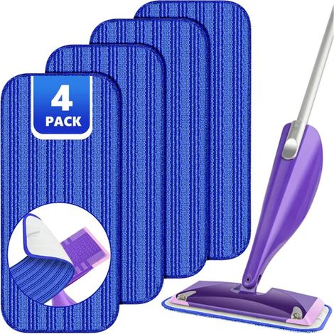 lingettes - Microfibre lavable Recharge 4 Bleu (1/5)