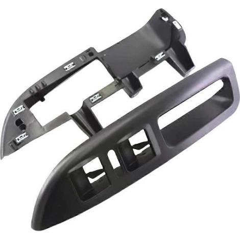 Cache-interrupteur de lève-vitre pour Skoda Octavia (2004-2013, conduite à gauche) - Support 1Z1867171D, 1Z1867175 - Accessoires noirs (1/5)