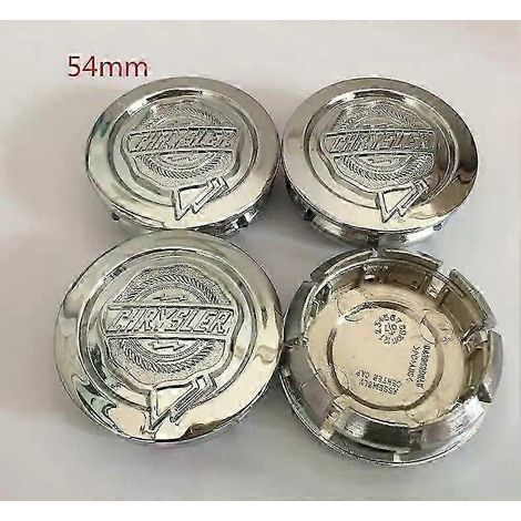 Lot de 4 enjoliveurs de roue de 54 mm pour Chrysler 300c, avec emblèmes et autocollants. Accessoires de personnalisation automobile.