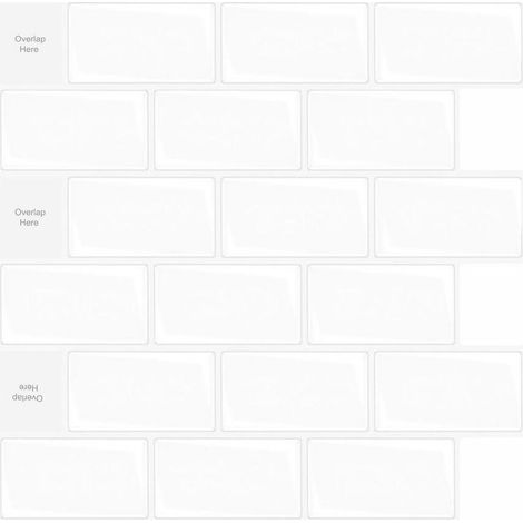10 pezzi di Credito Adesivo per Cucina,Piastrelle Adesivo Murale per Cucina, Bagno,adesivi da parete per Cucina,30 x 30 cm (1/5)