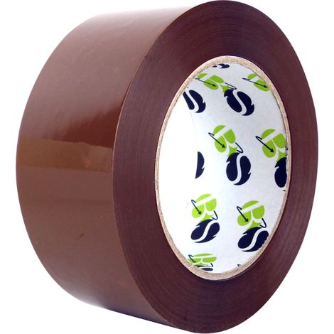 Lot de 6 Ruban adhésif acrylique 28µ silencieux 48 mm x 100 M havane