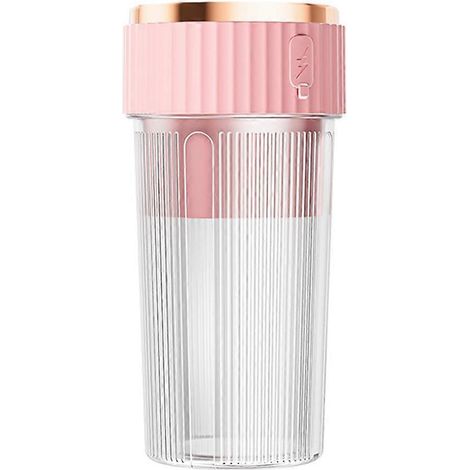 Mixeur à fruits portable sans fil, extracteur de jus, rechargeable par USB, presse-agrumes portable rose (1/5)