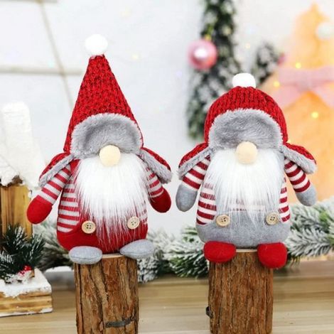 Lutin de Noel, GNOME de Noël Peluche Ornements Santa Noël Santa Décoration de Vacances Ornements de Noël Valentin Day (1/4)