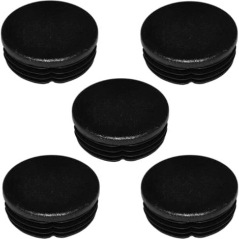cyclingcolors 5x Tappi Terminale Rotondi a Lamelle Plastica Copriforo Nero Mobilia Piede Tubi Sedie Tavoli (Ø30mm) (1/3)