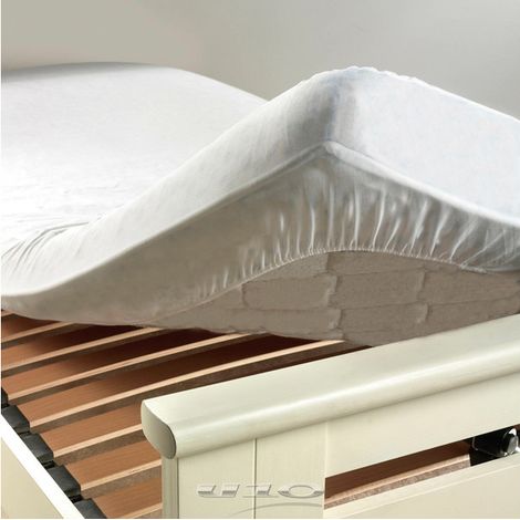 Douceur D'Intérieur – Protège-matelas 160 x 200 cm en coton 100% – Finition élastique aux 4 coins – Alèse imperméable – Lavable à 30° (1/4)