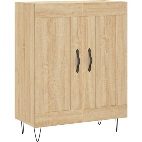 Credenza cassettiera mobile contenitore organizer cucina soggiorno salotto sonoma 695 x 34 x 90 cm legno ingegnerizzato marrone 020031643