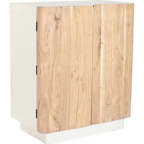 Élégant casier à bouteilles bois naturel et blanc - Naturel bois et blanc (1/5)
