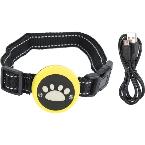 Collier de dressage Intelligent Anti-aboiement pour chien, Rechargeable, étanche, Anti-aboiement, jaune citron (1/5)