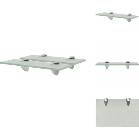 Schweberegale 2 Stk. Glas 30x20 cm 8 mm - Wandregal - Glasregal - Badezimmerregal - Dekoratives Regal - Modernes Regal (1/5)