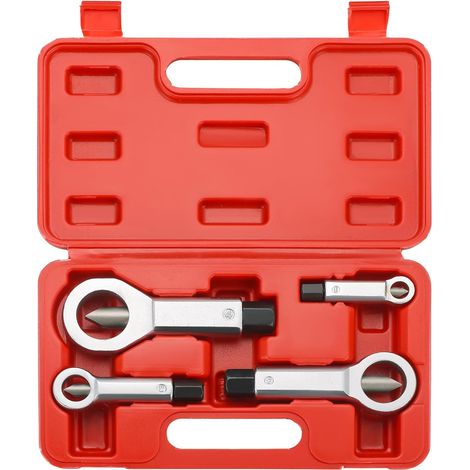 Set professionale di 4 spaccadadi Spaccadadi per impieghi gravosi, rimuove facilmente dadi rotti, danneggiati e corrosi da 9-12 mm, 12-16 mm, 16-22 mm, 22-27 mm (1/5)