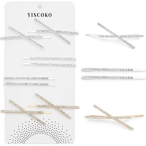 epingle cheveux femme barrette cheveux pince plate cheveux pince cheveux mariage pince chignon pétillant barettes cheveux femme 8pcs. (1/5)