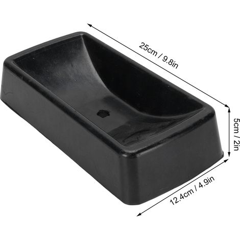 Butées de roulettes noires de grande taille (9 pouces), blocs de caoutchouc, plaques de caoutchouc antidérapantes, freins de roulettes, patins de pneus.
