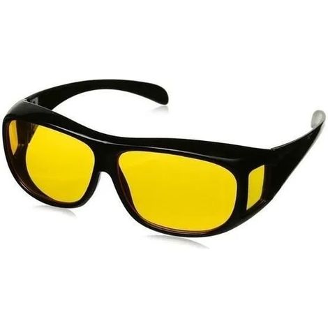 Lunette Vision Nocturne Nuit Verre Jaune Anti Éblouissement Améliore la Conduite de Jour comme de Nuit (1/4)