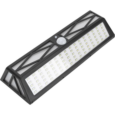 Applique murale solaire à flamme de 152 LED avec détecteur de présence, étanche, pour cour ou escalier. (1/5)