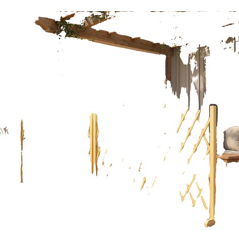 Panneaux de clôture de jardin, design extensible, construction en bois durable, JAUNE (1/5)
