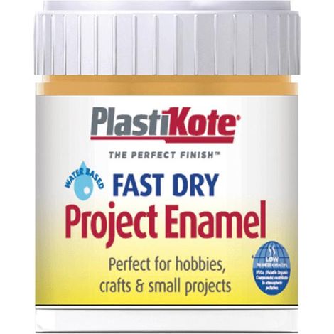 Plastikote Fast Dry Enamel Paint B11 Sunshine Yellow 59ml Brush-On