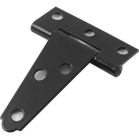 6er-Pack schwarze T-Scharniere, darunter robuste Scharniere für Scheunentore und Gartentore. Die T-Scharniere eignen sich für Scheunentore, Gartenhäuser und Holzzäune.
