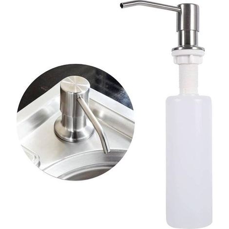Pompe à détergent de 300 ml, rechargeable, en acier inoxydable avec pompe rotative à 360° (1/5)
