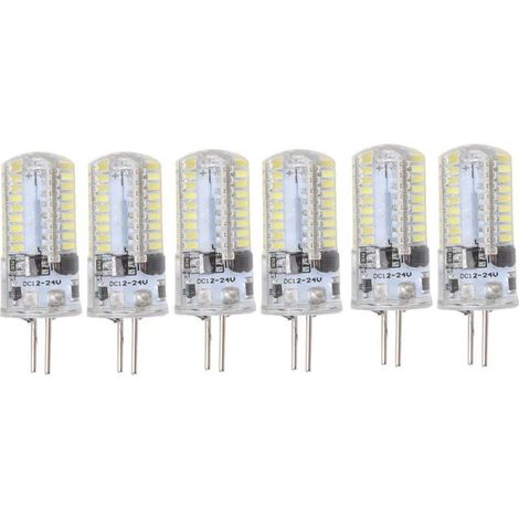 Ampoules LED GY6.35 5W AC 12V, blanc chaud 2700 à 3000K 6000 6500K 500LM 72LED, lumière pure pour la maison et le bureau, 6 pièces (1/5)