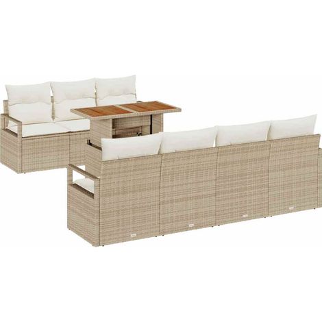 Maison Exclusive - Ensemble de canapé de jardin 8 pc 7-Nombre de places (1/5)