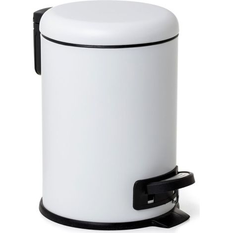 PAPELERA BAÑO CON PEDAL 3L BLANCO