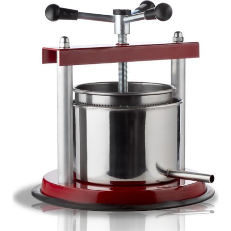 Pressoir manuel 20 cm diamètre – Capacité 5 l – Acier inoxydable – Pour pressage de fruits et viande – Facile à nettoyer – Lgvshopping