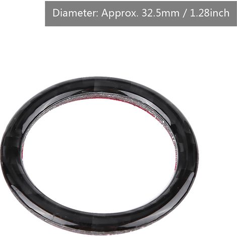Bague de démarrage sans clé (anneau décoratif autocollant pour démarrage sans clé) en fibre de carbone de 32,5 mm de diamètre (couleur unie) pour BMW E90, E92 et E93 (2009-2012) (1/5)