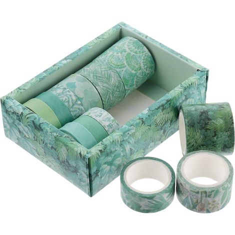 Ruban adhésif décoratif Washi style antique, 12 rouleaux à monter soi-même (1/5)