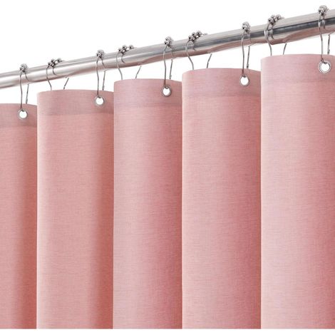 Duschvorhang Leinen Metallringe Stoff Textil Badewannenvorhang Anti-Schimmel (1/5)