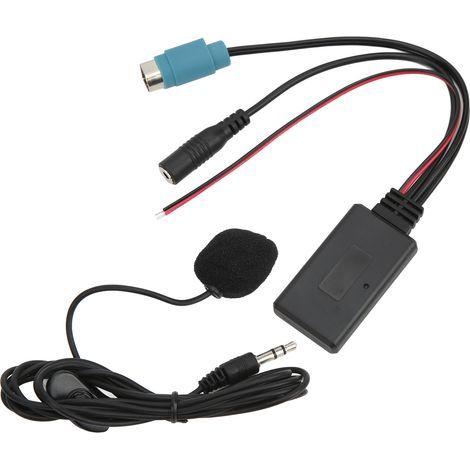 Bluetooth 5.0 AUX-Kfz-Modul mit Freisprechmikrofon und robustem, verschleißfestem ABS-Gehäuse, kompatibel mit Alpine KCE-236B (1/5)