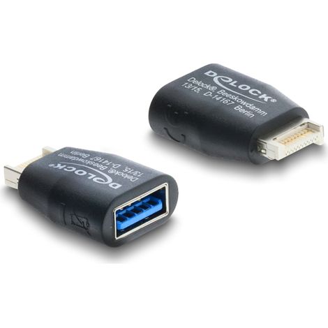 Delock Adapter USB 5 Gbps Typ-E Key B Stecker zu USB 5 Gbps Typ-A Buchse