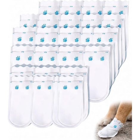 Chaussettes pour Chiens Imperméables Antidérapantes, Protection Coussinets Anti-Salissures Promenades Boueuses Sol Chaud (1/5)