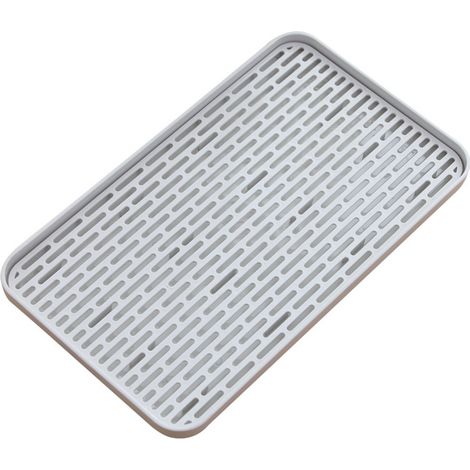 Plateau à thé avec égouttoir à eau, égouttoir rectangulaire à double couche, idéal pour le salon et la cuisine. (1/5)