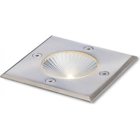 Faretto RIZZ SQ 105 acciaio inossidabile 230V LED 3W 96Â° IP65 3000K