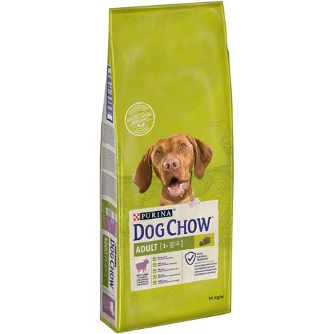 crocchette per cani purina "dog chow" adulto di tutte le taglie con agnello 14 kg (1/4)
