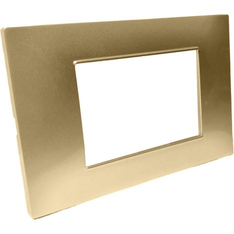 Placchetta per interruttore in metallo a 3 sabbia cassetta 503 compatibile con vimar plana supporto cover (1/2)