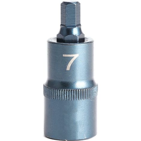 Embout de Douille, Embout de Douille Hexagonale de Clé Rapide D'interface 1/2in, Embout de Douille en Acier Allié S2, Matériel D'outils à Main de Bleuissement(H7) (1/4)