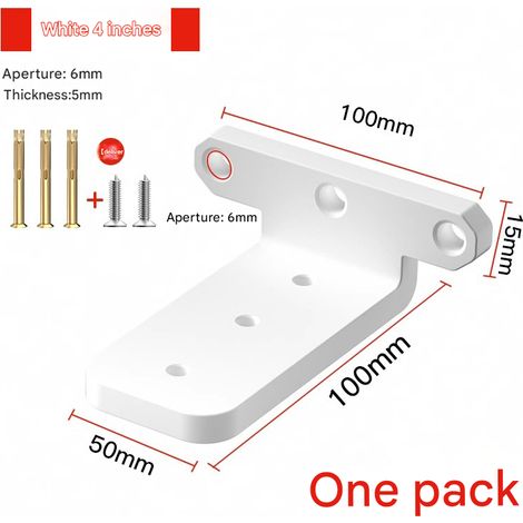 Staffa triangolare a parete, mensola a scomparsa, telaio di supporto portante, spessore 5 mm, superficie di appoggio spessa 100 mm (1/5)