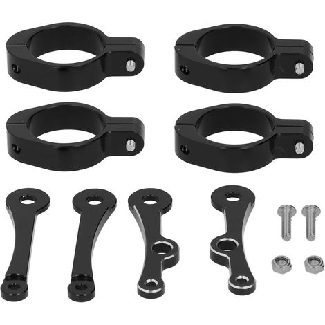 Support de Phare de Moto, Pince de Montage de Lampe de Fourche Avant Réglable en Aluminium CNC, Pince Compatible avec Tubes de 1,5 Pouces et 0,6 Pouces pour Cruisers Cafe Racers Street (1/5)
