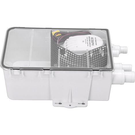Boîtier de pompe de puisard de douche 600 GPH, conception à entrées multiples, système de drainage pour douche marine, camping-cars et bateaux (1/5)