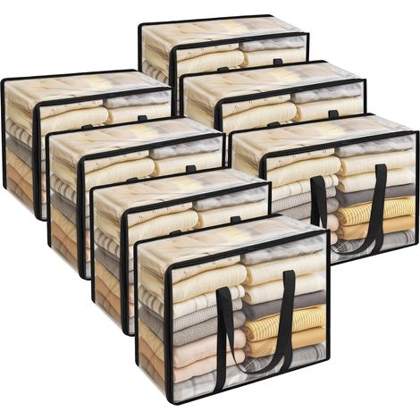 7 Sac de Rangement Sous Lit Transparent 40L
