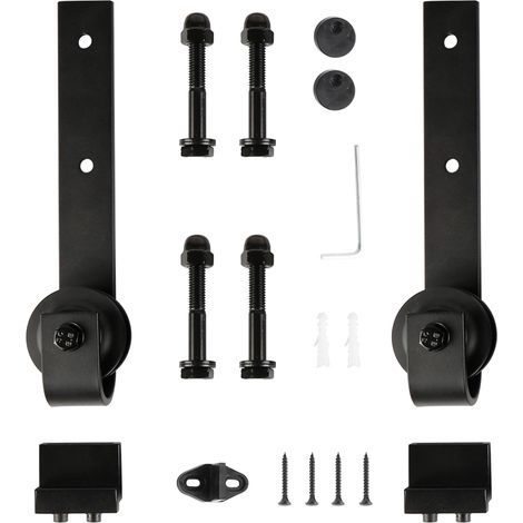 Porte scorrevoli,un set di porte da stalla,più un kit pannello porta,ganci classici,adatto per binari appesi oltre 244 cm