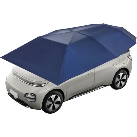 Tente de toit pour voiture – 4,6×2,3 m, bleu marine, anti-UV, anti-pluie – Fixation par ventouses sur toit ouvrant – Hydraulique