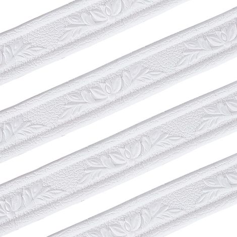 2pcs 2.3mx4cm rouleau de Bordure Murale 3D en Mousse Autocollante pour Papier Peint, Base Flexible Moulure Bordure de Miroir Lignes Murales Décoratives Adhésives pour la Maison L'Hôtel