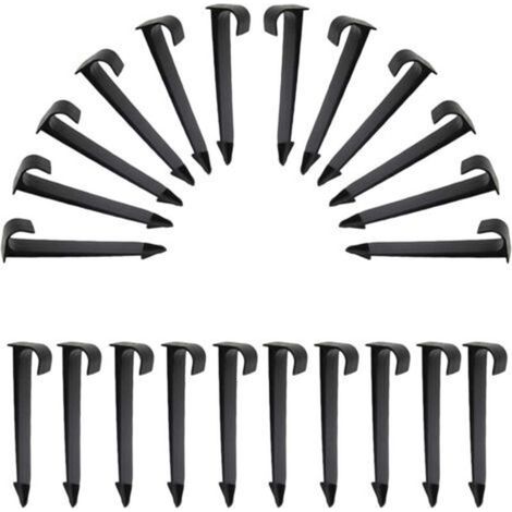 Crezuo 50-teiliges schwarzes Gartenschlauchschellen-Set