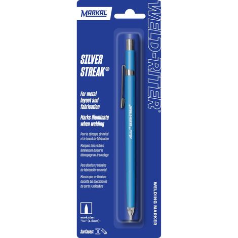 Markal 96006 silver-streak evidenziatore per metallo con mina, rotondo, argento (1/4)